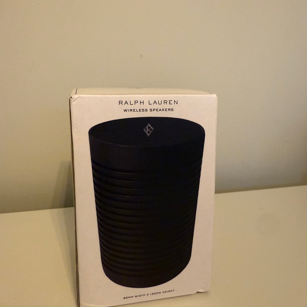 Ralph Lauren Black Ribbed Wireless Speaker